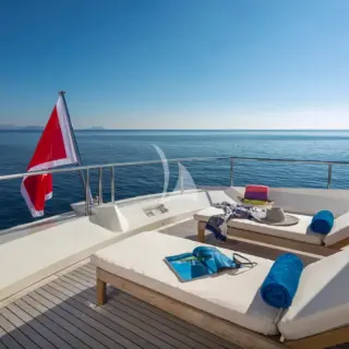 Sunbeds upper deck