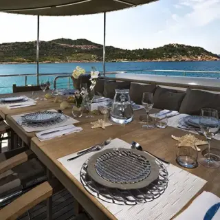 upper deck table diagonal view