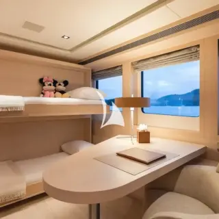 Master office/6th cabin with two pullman beds/massage room