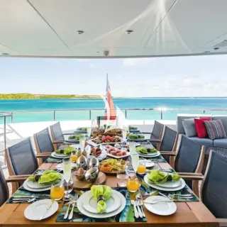 Bridge deck aft dining area