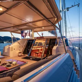 S/Y GENEVIEVE, on deck