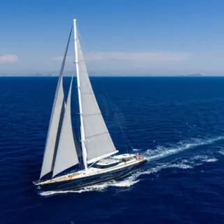 S/Y GENEVIEVE, under sail