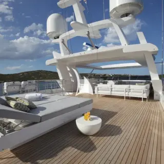 Sun deck lounging