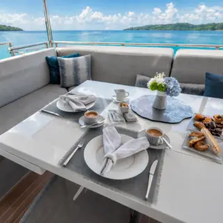 'H - Morning dining on the Main Aft Deck