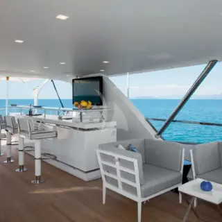 Sun Deck - Jan. 2023: cushions are now a stunning deeper silver shade