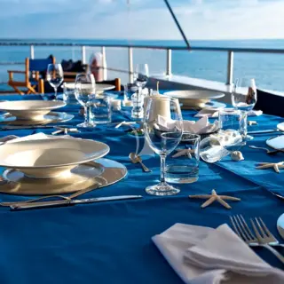 Al fresco dining on the sun deck II
