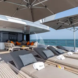 Upper Deck Aft Sunbathing & Lounge Area
