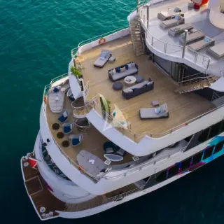 Aerial shot of the aft