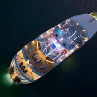 Aerial shot by night