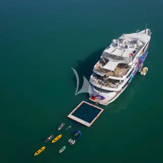 Aerial shot with toys
