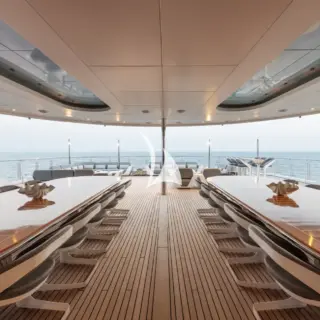 Bridge deck dining area