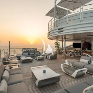 Bridge deck seating area