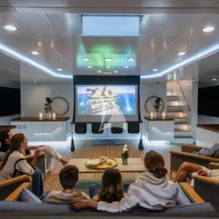 Main Deck Aft - Movie Night (photo taken before refit)