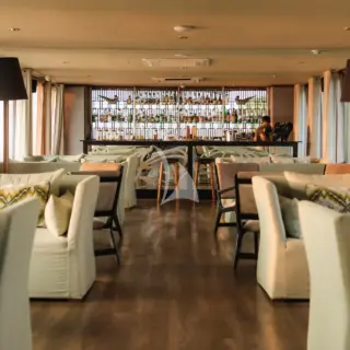 Indoor lounge and bar