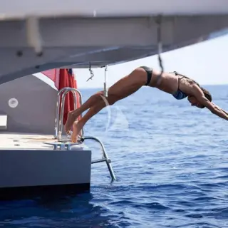 Swimming from the Stern