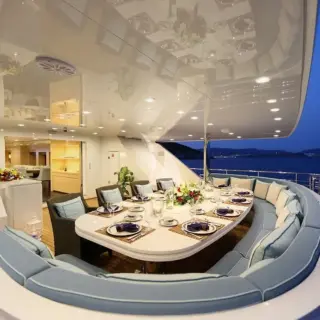 Main aft deck by night