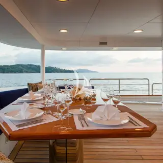 Main aft deck dining