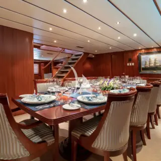 Dining area on lower deck