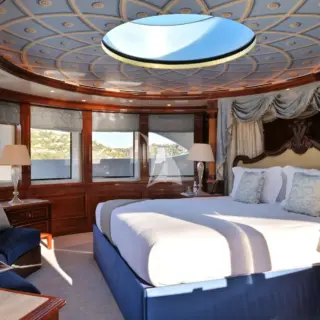 Master suite raised bedroom