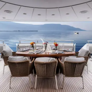 Aft deck dining