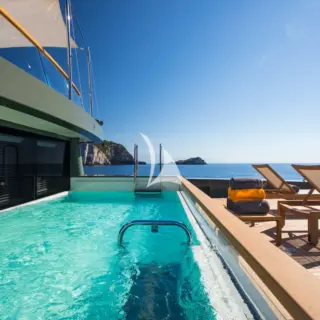 Infinity pool on main deck
