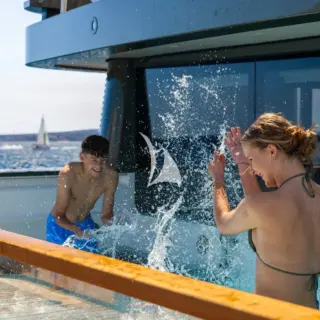 Infinity pool on main deck