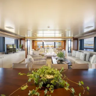 Main deck salon and dining area