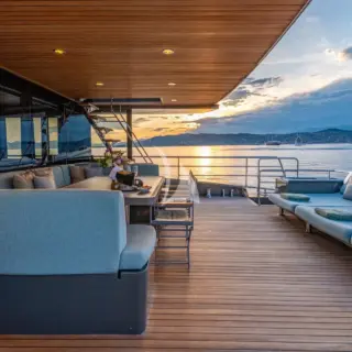 Aft deck sunset view