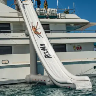 Exhilarating 27m slide. Dare you jump?