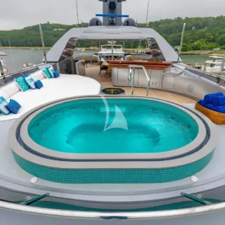 Sundeck spa and sunpads