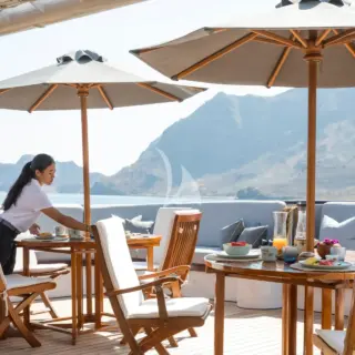 Upper deck aft dining area
