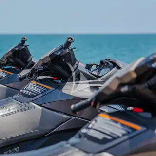 Wave runners on sundeck