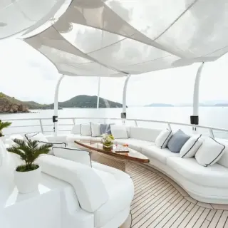 Sun deck seating area