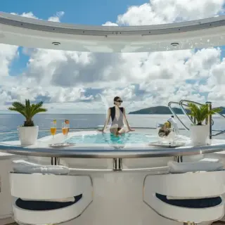 Sun deck jacuzzi