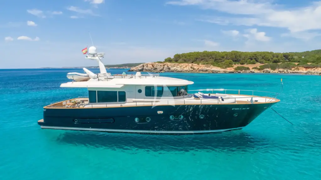 Trabucaire at anchor