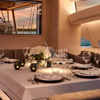 Step inside with a small dining area to dine or play cards