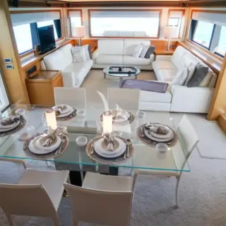 Salon and dining