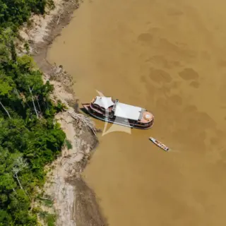 Overhead Parked at Bank
