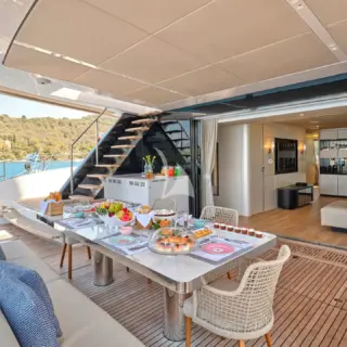 Aft dining area