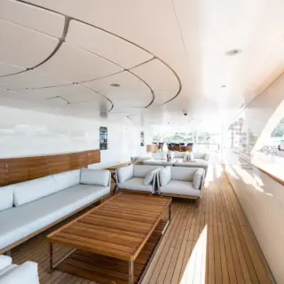 Outside relaxing areas for the guests