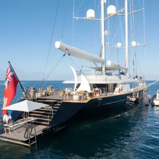 BBQ on aft swim platform