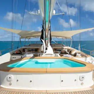 Sun deck jacuzzi