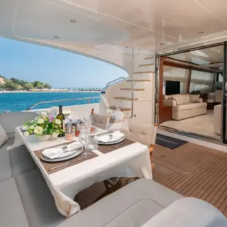 Aft main deck table other angle