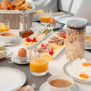 Fly bridge breakfast