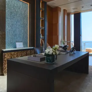Unique double height master office
