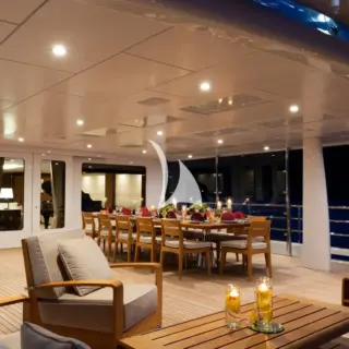 Bridge Deck Aft at night
