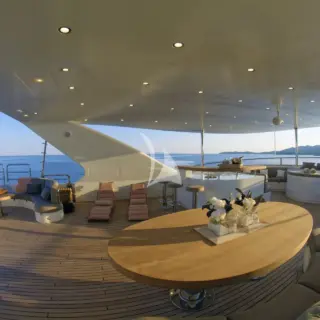 Sundeck Dining Table sits up to 12 guests - Extension tables are added for larger groups