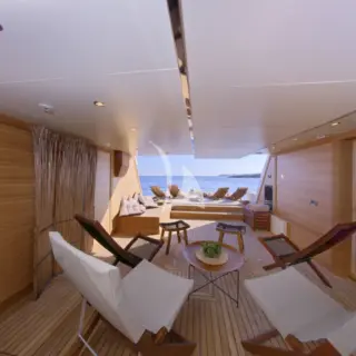 Beach Club with swimming platform (5 x 4.4m), sauna, shower & a wide range of gym equipment (36 sq.meters total)
