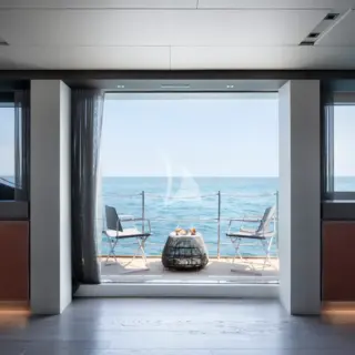 Main saloon set up balcony