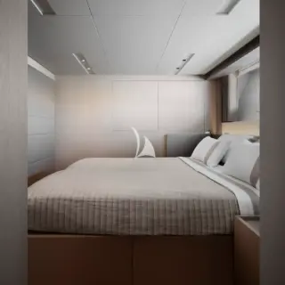 Convertible guest cabin set as double